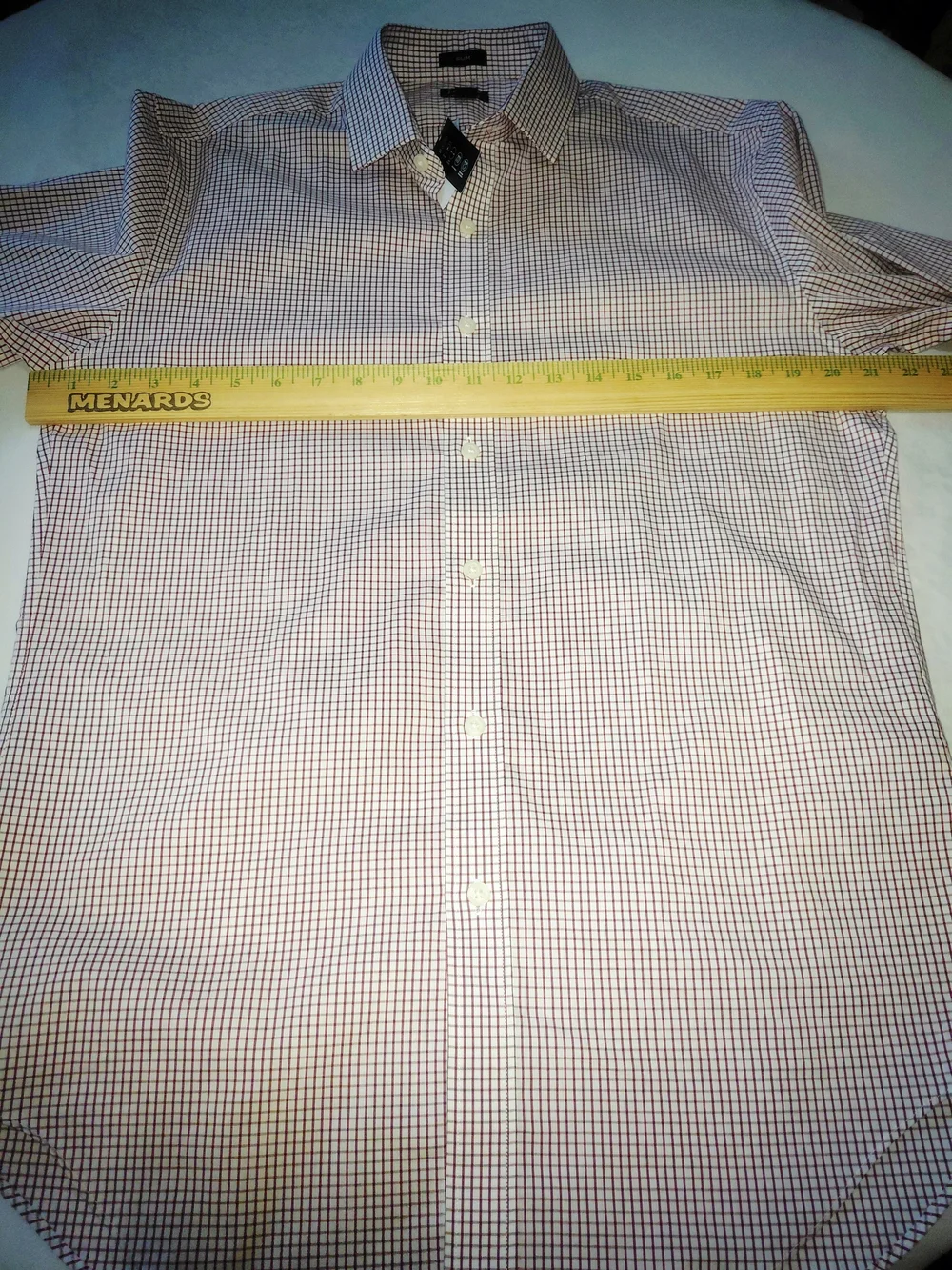 NWT J.CREW Sz M Red/White Micro-Check Dress Shirt